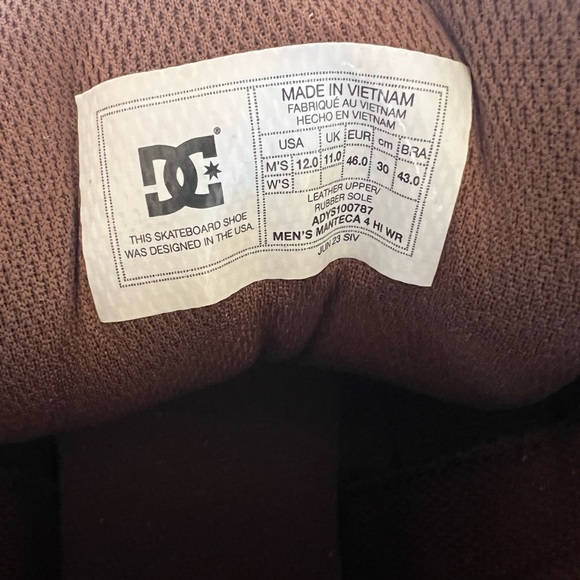 DC Men's Manteca 4 Hi WR High-Top Shoes in Dark Chocolate/Military, size 12 - Picture 14 of 15